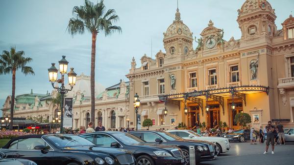 Grand buildings in Monaco Harbor