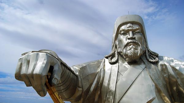 statue of Genghis Khan in Ulaanbaatar, Mongolia