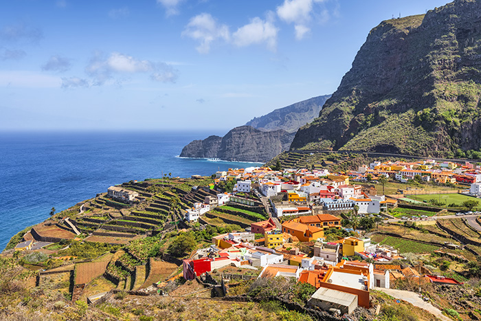 see colourful villages as you cruise the waters around Tenerife, La Gomera and La Palma