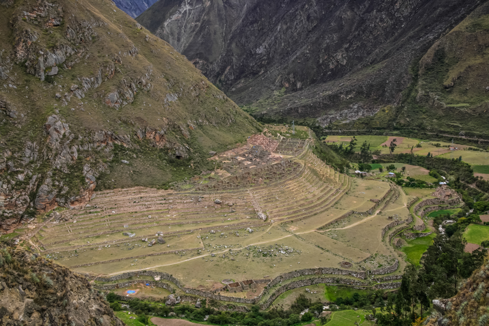 The agricultural terraces of the Inca Trail.